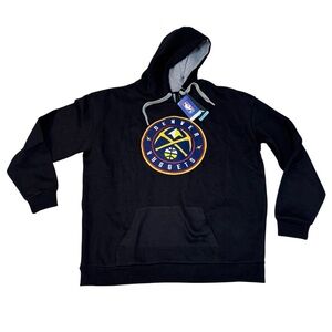 Antigua Women’s Denver Nuggets Black Embroidered Pullover Hood Sweatshirt 2XL